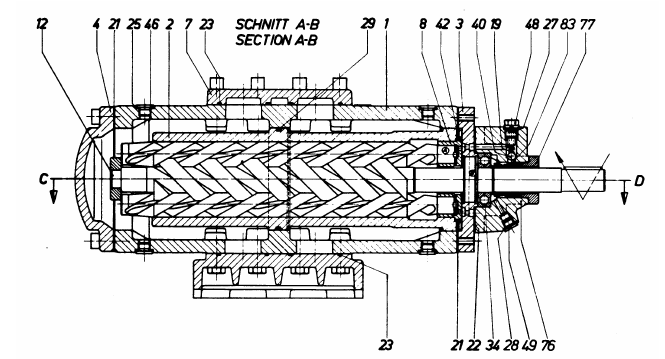 SM三螺杆泵结构图