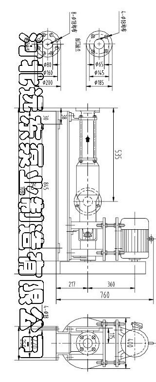 单螺杆泵安装尺寸图